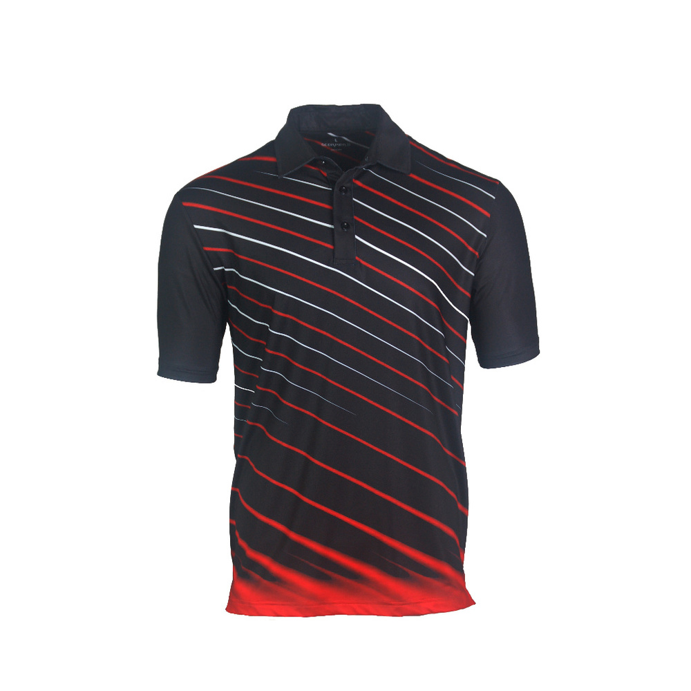 Scorpion 21 Stinger Red & Black Golf Polo